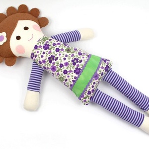 Lány Baba, Rongybaba, Játékbaba,  Textiljáték - Lujzi - játék & sport - baba & babaház - baba - Meska.hu