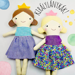 Királylány Baba, Rongybaba, Játékbaba,  Textiljáték -Pixie, Játék & Sport, Baba & babaház, Baba, Újrahasznosított alapanyagból készült termékek, Varrás, MESKA