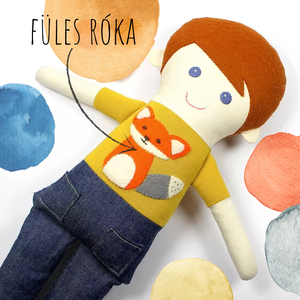 Fiú Baba, Rongybaba, Játékbaba -Samu, Játék & Sport, Baba & babaház, Baba, Újrahasznosított alapanyagból készült termékek, Varrás, MESKA