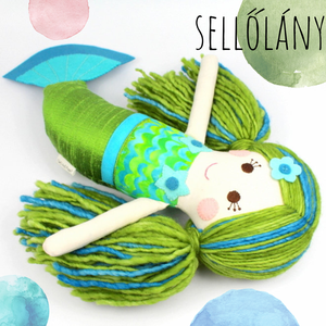Sellőlány Rongybaba Játékbaba  Textiljáték Szerafina - Meska.hu