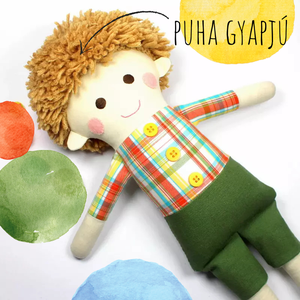 Fiú Baba, Rongybaba, Játékbaba -Bonifác, Játék & Sport, Baba & babaház, Baba, Újrahasznosított alapanyagból készült termékek, Varrás, MESKA