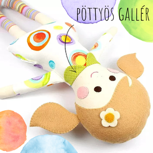 Lány Baba, Rongybaba, Játékbaba,  Textiljáték -Lotti, Játék & Sport, Baba & babaház, Baba, Újrahasznosított alapanyagból készült termékek, Varrás, MESKA