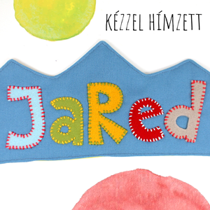Textil Korona Névvel, Egyedi Játék Korona, Szülinapi Korona, Kisfiú Fejdísz, Királyi Korona - játék & sport - szerepjáték - Meska.hu