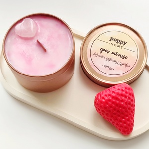 Eper mousse fa kanócos szójaviasz gyertya - Meska.hu