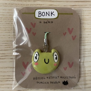 Bonk a béka táskadísz  - táska & tok - kulcstartó & táskadísz - táskadísz - Meska.hu