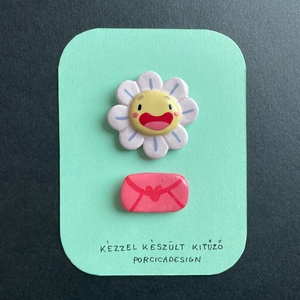 Virág és levél kitűző, Esküvő, Kiegészítők, Kitűző, Ékszerkészítés, Festett tárgyak, MESKA