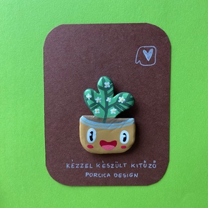 Növényes kitűző  - Meska.hu