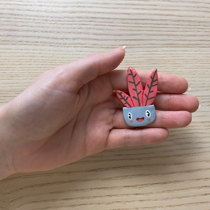 Növényes kitűző  - ékszer - kitűző és bross - kitűző - Meska.hu