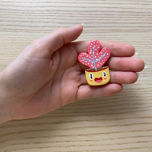 Növényes kitűző  - ékszer - kitűző és bross - kitűző - Meska.hu