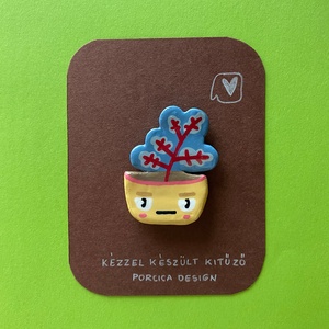 Növényes kitűző  - ékszer - kitűző és bross - kitűző - Meska.hu