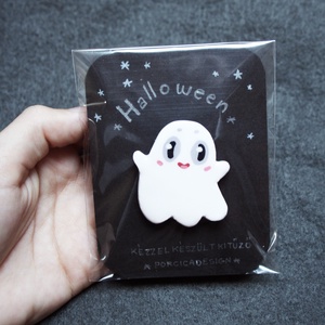 Halloween Szellem kitűző - ékszer - kitűző és bross - Meska.hu