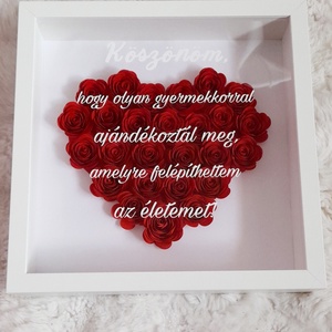 Anyák napi 3D virágos, idézetes köszöntő ajándék, képkeretben - Meska.hu