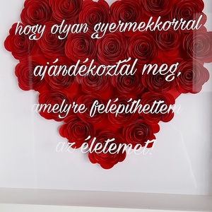 Anyák napi 3D virágos, idézetes köszöntő ajándék, képkeretben - otthon & életmód - dekoráció - kép & falikép - 3d képek - Meska.hu