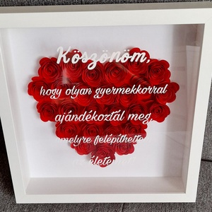 Anyák napi 3D virágos, idézetes köszöntő ajándék, képkeretben - otthon & életmód - dekoráció - kép & falikép - 3d képek - Meska.hu