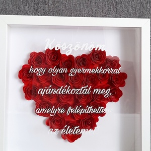 Anyák napi 3D virágos, idézetes köszöntő ajándék, képkeretben - otthon & életmód - dekoráció - kép & falikép - 3d képek - Meska.hu