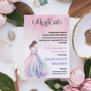 Modern Szalagavató és Ballagási Meghívók  - otthon & életmód - papír, írószer - ajándékozás kellékei - meghívó - Meska.hu