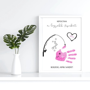 Azonnal nyomtatható Apák napi halacskás képeslap, személyre szabható ajándék gyerekektől - művészet - grafika & illusztráció - digitális - Meska.hu