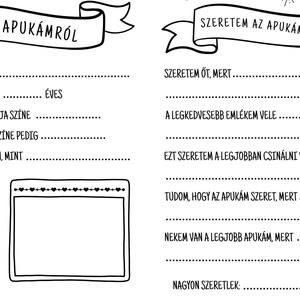 Azonnal nyomtatható Apák napi ajándék, szinezhető képeslap, letölthető PDF sablon, személyre szabható ajándék gyerektől - otthon & életmód - papír, írószer - ajándékozás kellékei - képeslap, üdvözlőlap - Meska.hu