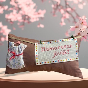 Baba bejelentő ajándék, Otthon & Életmód, Babaszoba, gyerekszoba, Babaszoba dekoráció, Hímzés, Varrás, MESKA