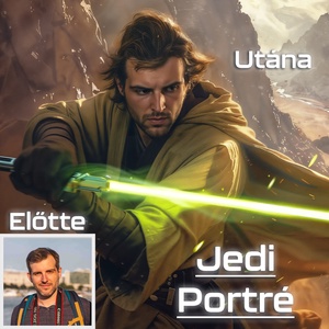 Egyedi Jedi Portré a Fotódból (No.1), Ajándék Férfiaknak, Művészet, Grafika & Illusztráció, Digitális, Fotó, grafika, rajz, illusztráció, MESKA