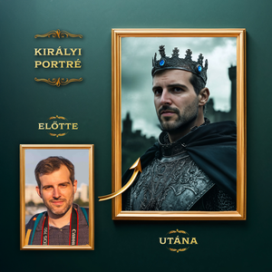 Királyi Portré a Fotódból (no.4), Ajándék Férfiaknak, Művészet, Grafika & Illusztráció, Digitális, Fotó, grafika, rajz, illusztráció, MESKA