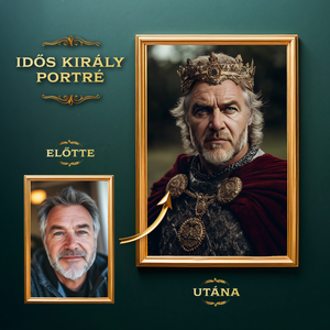 Idős Király Portré a Fotódból (no.2), Művészet, Grafika & Illusztráció, Digitális, , MESKA