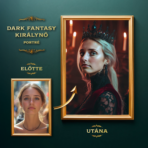 Dark Fantasy Királynő Portré a Fotódból (no.1), Művészet, Grafika & Illusztráció, Digitális, , MESKA