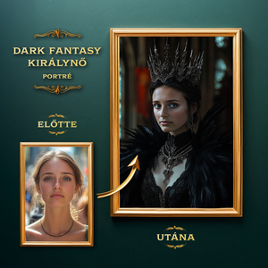 Dark Fantasy Királynő Portré a Fotódból (no.3), Művészet, Grafika & Illusztráció, Digitális, , MESKA