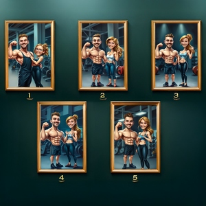 Páros Fitness Karikatúra a Fotódból (no.2) - művészet - grafika & illusztráció - digitális - Meska.hu