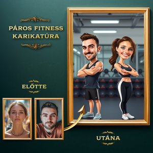 Páros Fitness Karikatúra a Fotódból (no.1) - Meska.hu