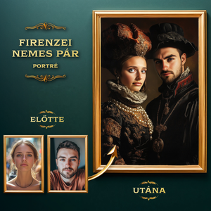 Személyre szabott reneszánsz nemesi portré, egyedi firenzei páros kép a fényképedből, Művészet, Grafika & Illusztráció, Digitális, , MESKA