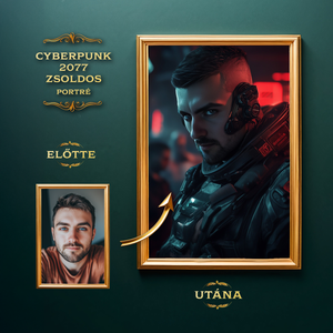 Cyberpunk 2077 Zsoldos Portré a Fotódból (No. 1), Ajándék Férfiaknak, Művészet, Grafika & Illusztráció, Digitális, Fotó, grafika, rajz, illusztráció, MESKA