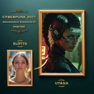 Cyberpunk 2077 Braindance Szerkesztő portré (No. 1), Ajándék Nőknek, Művészet, Grafika & Illusztráció, Digitális, Fotó, grafika, rajz, illusztráció, MESKA