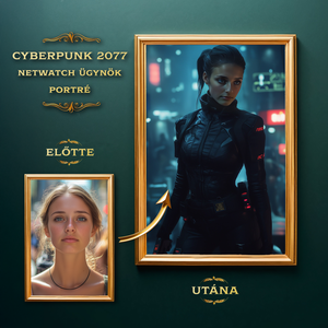 Cyberpunk 2077 Netwatch Ügynök portré (no. 1), Ajándék Nőknek, Művészet, Grafika & Illusztráció, Digitális, Fotó, grafika, rajz, illusztráció, MESKA