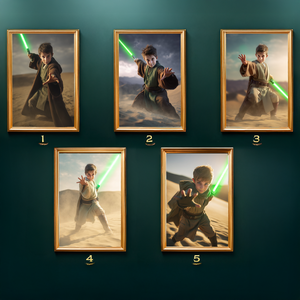 Egyedi Jedi fiú portré, Star Wars Ajándék fiú gyereknek (no.1) - művészet - grafika & illusztráció - digitális - Meska.hu