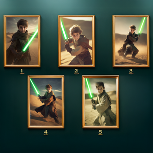 Egyedi Jedi fiú portré, Star Wars Ajándék fiú gyereknek (no.2) - művészet - grafika & illusztráció - digitális - Meska.hu