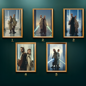 Páros Jedi portré fotóból, Star Wars Ajándék pároknak (no.1) - művészet - grafika & illusztráció - digitális - Meska.hu