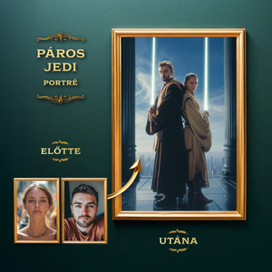 Páros Jedi portré fotóból, Star Wars Ajándék pároknak (no.1) - Meska.hu