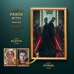 Páros Sith portré fotóból, Star Wars Ajándék pároknak (no.1) - Meska.hu