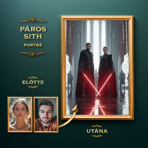 Páros Sith portré fotóból, Star Wars Ajándék pároknak (no.2) - Meska.hu