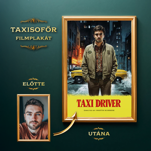 Taxisofőr Filmplakát a Fotódból, Művészet, Grafika & Illusztráció, Digitális, , MESKA