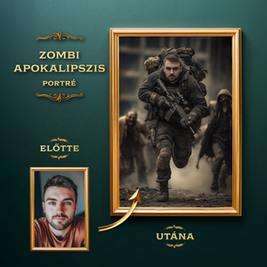 Zombi Apokalipszis Férfi Portré a Fotódból, Művészet, Grafika & Illusztráció, Digitális, , MESKA