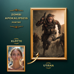 Zombi Apokalipszis Női Portré a Fotódból, Művészet, Grafika & Illusztráció, Digitális, , MESKA