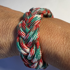Trikolor fonott paracord karköt - ékszer - karkötő - fonott karkötő - Meska.hu