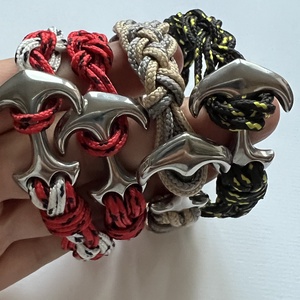 Fonott karköt horgonnyal - ékszer - karkötő - karperec - Meska.hu