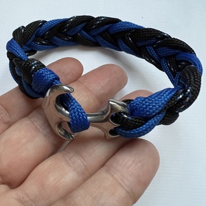 Paracord fonott karköt horgonnyal, Ékszer, Karkötő, Karperec, Ékszerkészítés, Mindenmás, MESKA