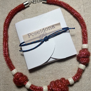 Téli kötött nyaklánc - ékszer - nyaklánc - medál nélküli nyaklánc - Meska.hu