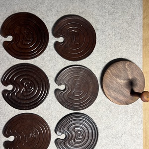 Bőr poháral�tet készlet - otthon & életmód - konyhafelszerelés, tálalás - tálalás - tányér- és poháralátét - Meska.hu