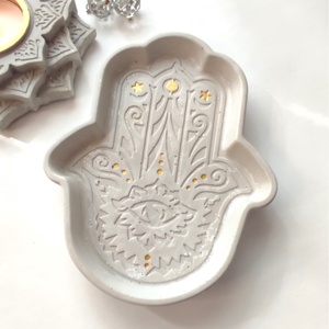 Hamsa dekor tálka arany díszítéssel - Meska.hu