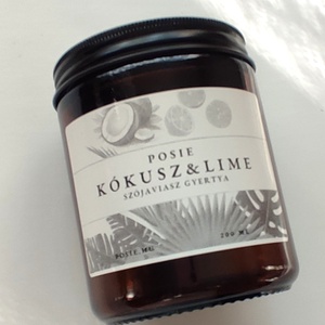 Kókusz és lime szójagyertya  - Meska.hu